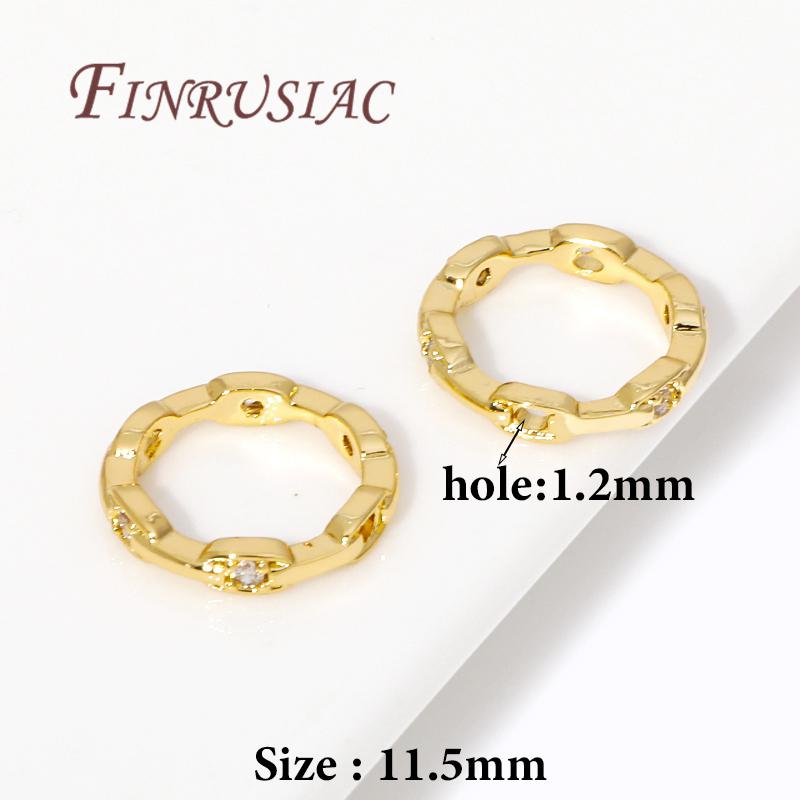 12MM Beads Circle Frame 18K Gold Plated Wave Circle Bead Frames For DIY Beading Jewelry Making Supplies 2 pieces