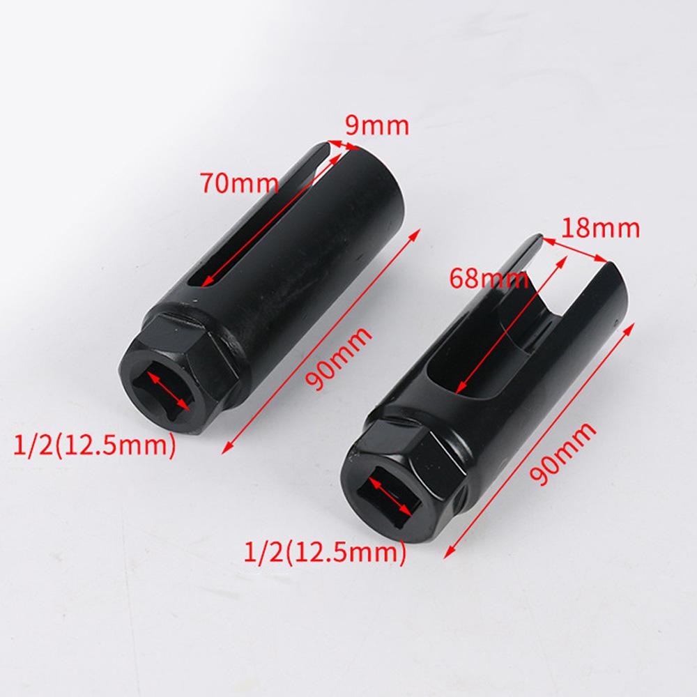 Sauerstoffsensorhülse Sauerstoffmesshülse Sauerstoffsensor-Demontagewerkzeug Schwarz Schmale Öffnung