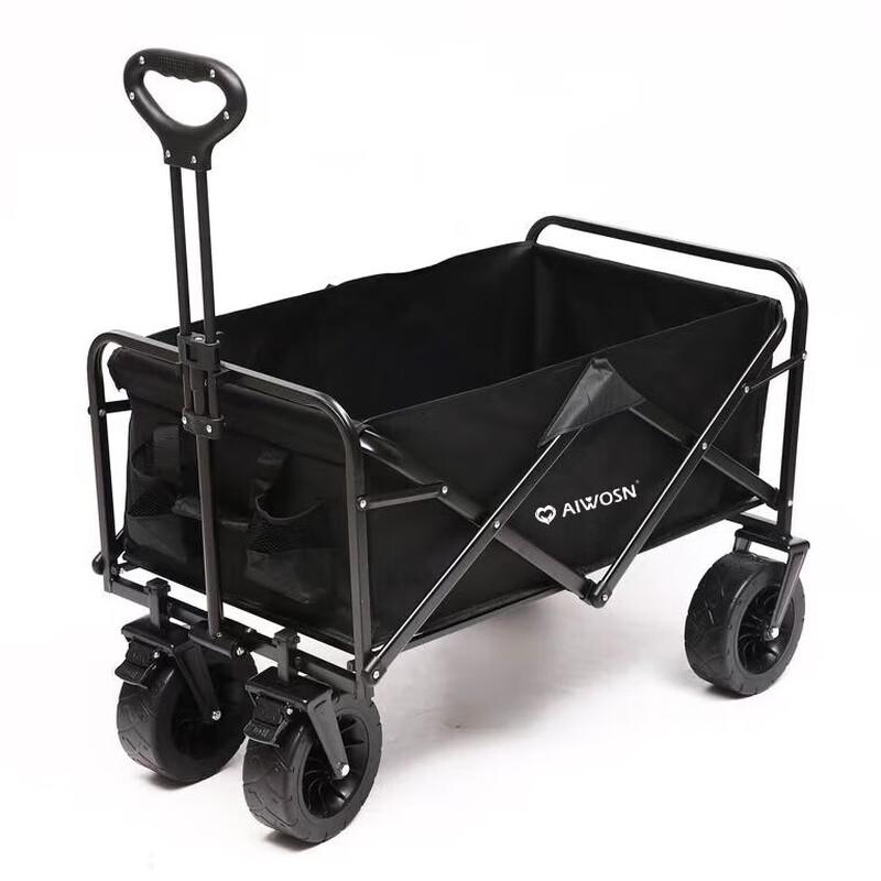 Aiwusheng Portable Folding Outdoor Camping Wagon with Wide Wheels
