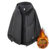 Extra Thick Double-sided Polar Fleece Jacket for Men Winter Warm Plus Velvet Fleece Hooded Outdoor Casual Jacket