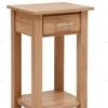 American Style Minimalist White Oak Square & Round Coffee Table Set - Sofa Side & Telephone Table