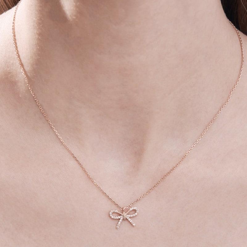 CRANNE Lovely Ribbon Necklace C24NB116