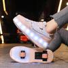 LED Light-Up Roller Shoes: Rechargeable, Wheeled Skates for Kids & Adults