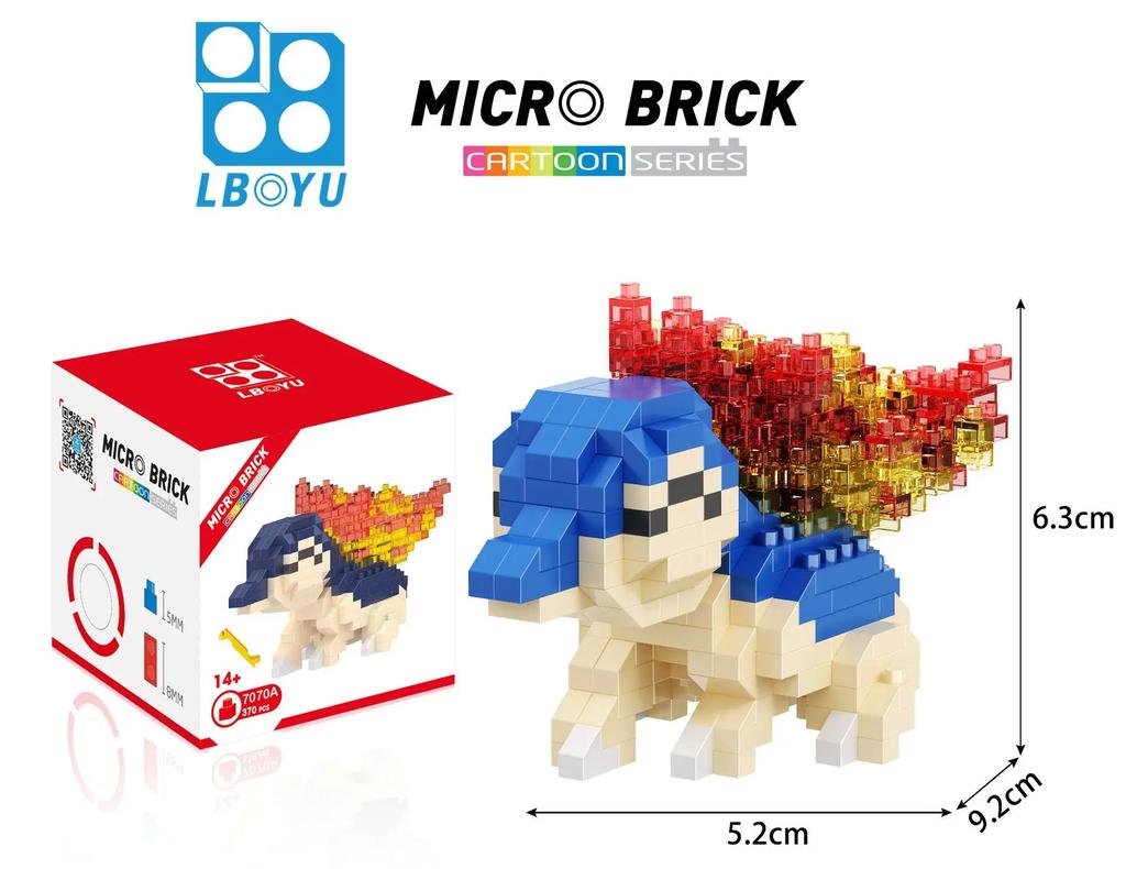 Pokemon Micro Building Blocks Marowak Jigglypuff Gengar Mudkip Piplup Raichu Gyarados Pikachu Mini Brick Figures Toy  For Kids