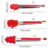 Silicone BBQ Grilling Tongs Serving Food Clips BBQ Utensils Kitchen Cooking Tong