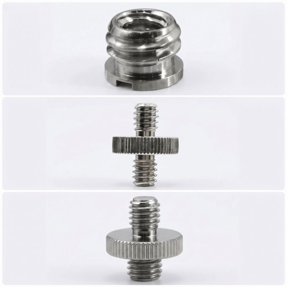 Male To Female Mount Screw Kit 1/4" to 3/8" Screw Convert Adapter Camera Screw Nut Set  Monopod