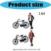 B0KB 1:64 Scale Hand Painted Resin Collectible Figures Gentleman Bike Figure Models