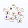 Fashion 5-piece 25 * 25mm heart-shaped alloy pendant accessories DIY clothing hair accessories necklace bracelet pendant