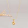 Trendy L182 Blue-Green-Purple Gemstone Necklace for Women - 18K Gold-Plated Stainless Steel Hip Hop Clavicle Chain