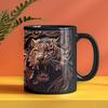 Tiger Lion Ceramic Coffee Cup 3D Milk Tea Water Cups Creative Breakfast Mug Household Drinkware Birthday Gift