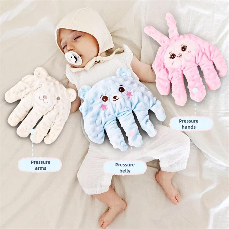 New Type Baby Soothing Palm Soft Electric Baby Sleeping Palm Cartoon with Remote Control Newborns Soothing Pillow