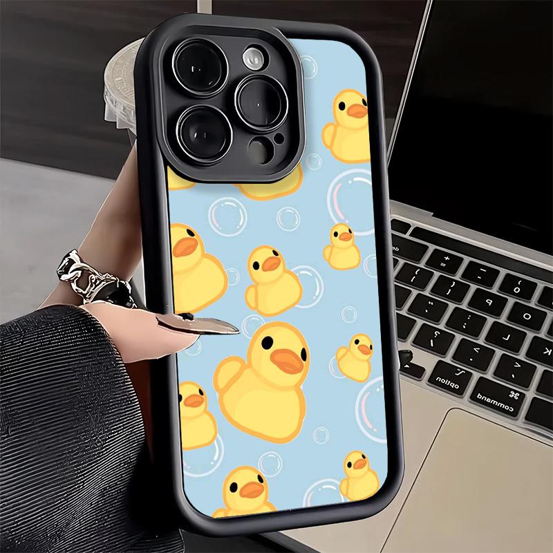 Handyhülle für iPhone 17 Air 16E 15 16 Pro Max Lustige Süße Cartoon-Ente Hülle 14 Plus 13 12 Mini Weiche Schale Silikon Fundas