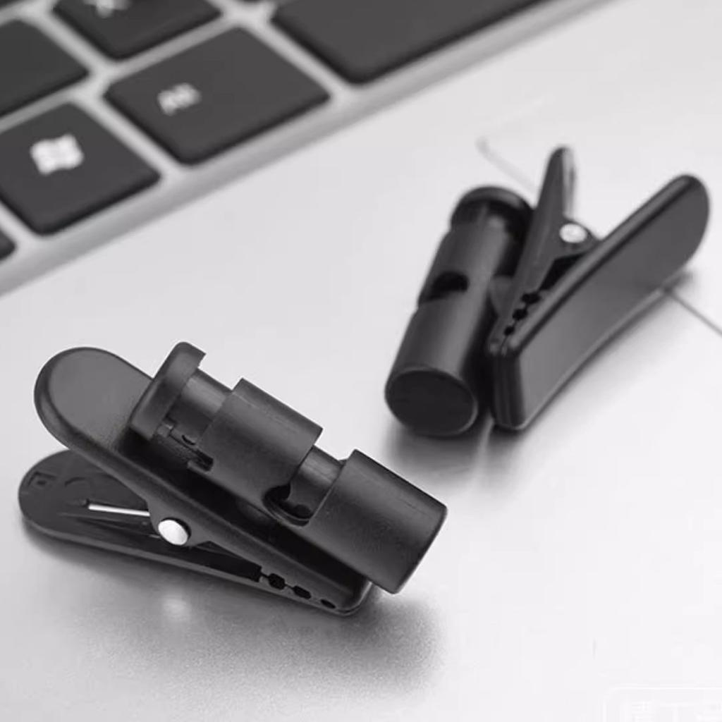 Universal Headphone Wire Clip 360 Degree Rotatable Earphone Earbud Cable Clip Cord Collar Hooks for Broadcast Microphone