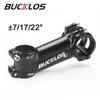 BUCKLOS Ultralight Mountain Bike Stem, Aluminum Alloy, Matte Black, 7/17/22° Positive/Negative Options