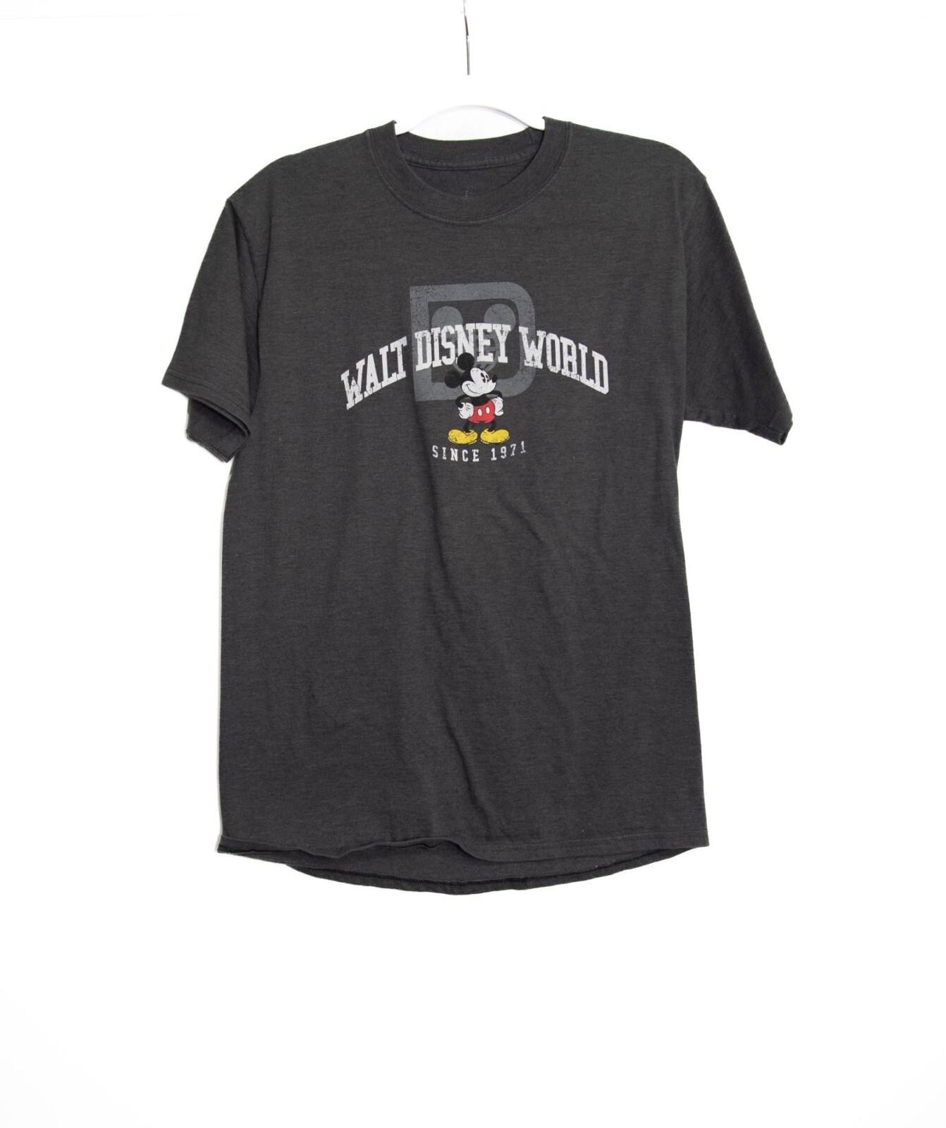 Walt Disney World Mickey Mouse Graphic T-Shirt Since 1971 Charcoal Gray Unisex S M