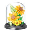 Preserved Flower with Cover Micro Particle Building Blocks - Desk Ornament Gift for Children's Day