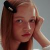 Elizabeth Moments Oval Furry Velvet Hair Pin
