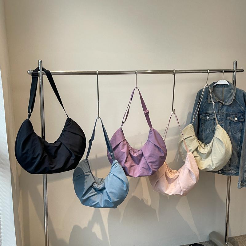 Large Capacity Tote Bag Solid Color Women's Shoulder Crossbody Bag