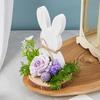 Eco Friendly Easter Rabbit Wood Ornament for Holiday Decoration and Indoor Display