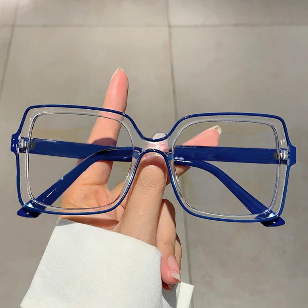 Unisex Style Square Frame Glasses PC Material Anti-blue Light Glasses  Women Men
