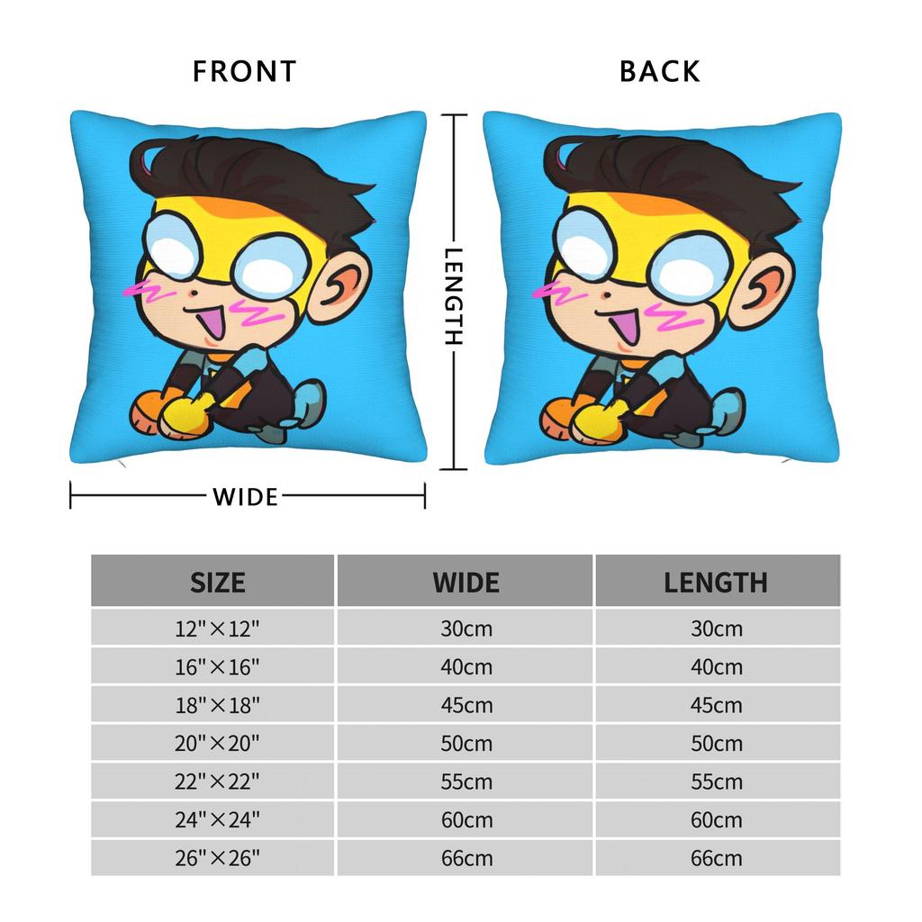 Anime Invincibles Pillow Case Soft Pillow Cover For Sofa Home Decoration Vintage Cushion Cover