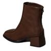Soft Leather Boots Women's New Autumn and Winter Round Head Thin Boots Square Heel Soft Leather Boots Fashion Boots Women