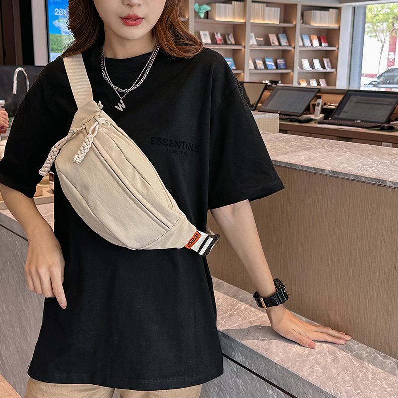 Borsa a Vita Casual alla Moda Marsupio da Fianco Borse a Cintura da Donna Street Grande Capacità Marsupi da Vita in Nylon Borsa a Tracolla Unisex Hip-Hop da Petto