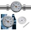 63mm Durable 0-120 DegreeC Testing Gauge Temperature Gauge Thermometer With Spring Clip-on Pipe