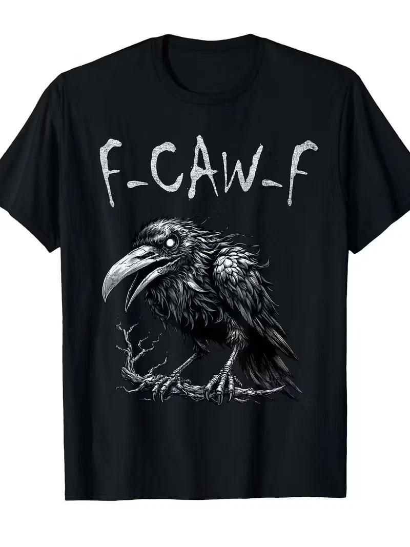 F-Caw-F Black Crow Graphic T-Shirt S