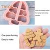 8Pcs Christmas Cookie Cutter Food-grade Cartoon Christmas Tree Snowflake Shape Baking Mold for Home Festive