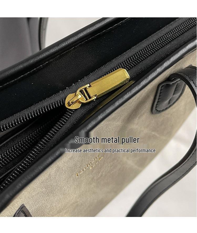 Women's Autumn/Winter Large Capacity Zipper Tote and Shoulder Bag
