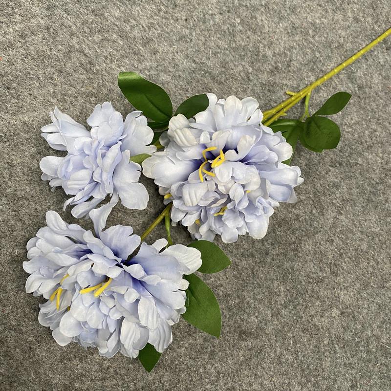 

Wedding Decoration Flower Artificial Peony Bouquet For Home Office Gift Idea Blue