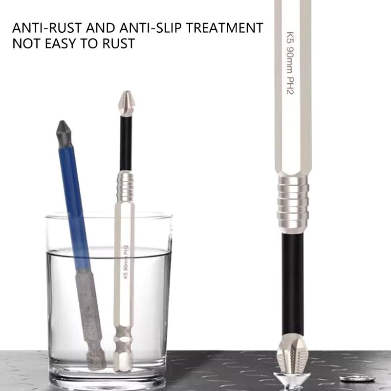 Reliable 9Piece High Magnetic Screwdriver Drill Bit for Efficient and Stable Operations, Ranging from 25-150mm Drill