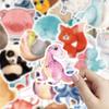 80pcs Cute Animal Stickers for Kids Cartoon Animals Decals On Water Bottle Laptop Scrapbook Watercolor Waterproof Vinyl Sticker