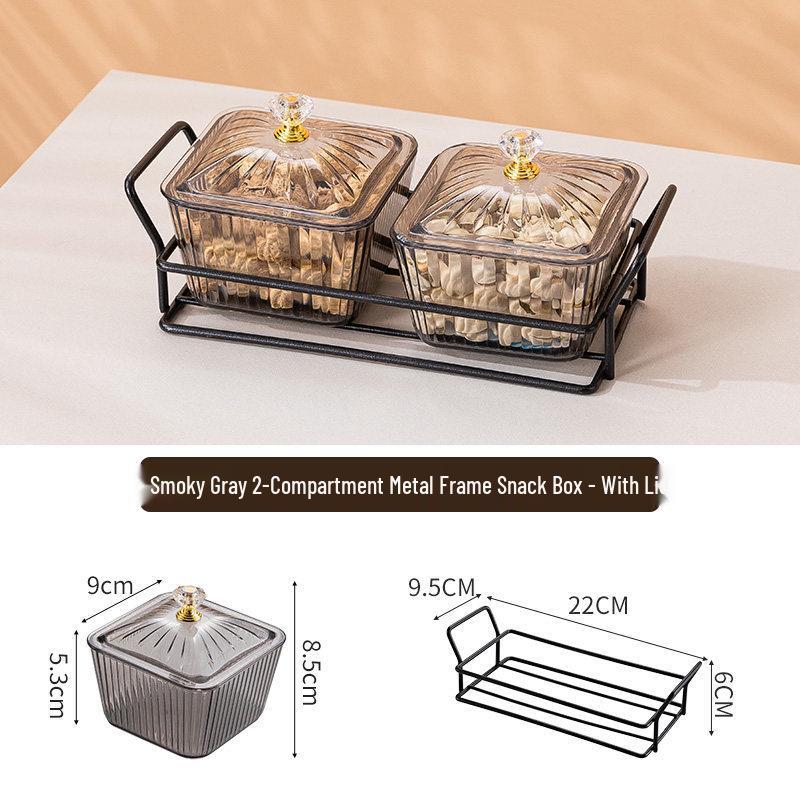 Creative Plastic Snack Compartment Plate for Living Room or Bar Use