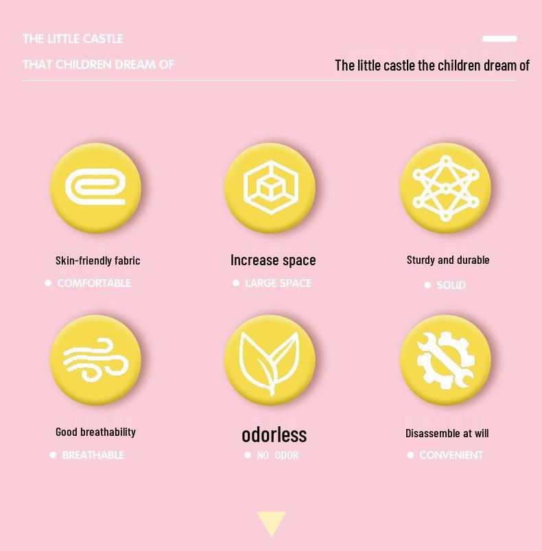 Kids' Indoor Castle Tent - Princess Dream House for Boys & Girls