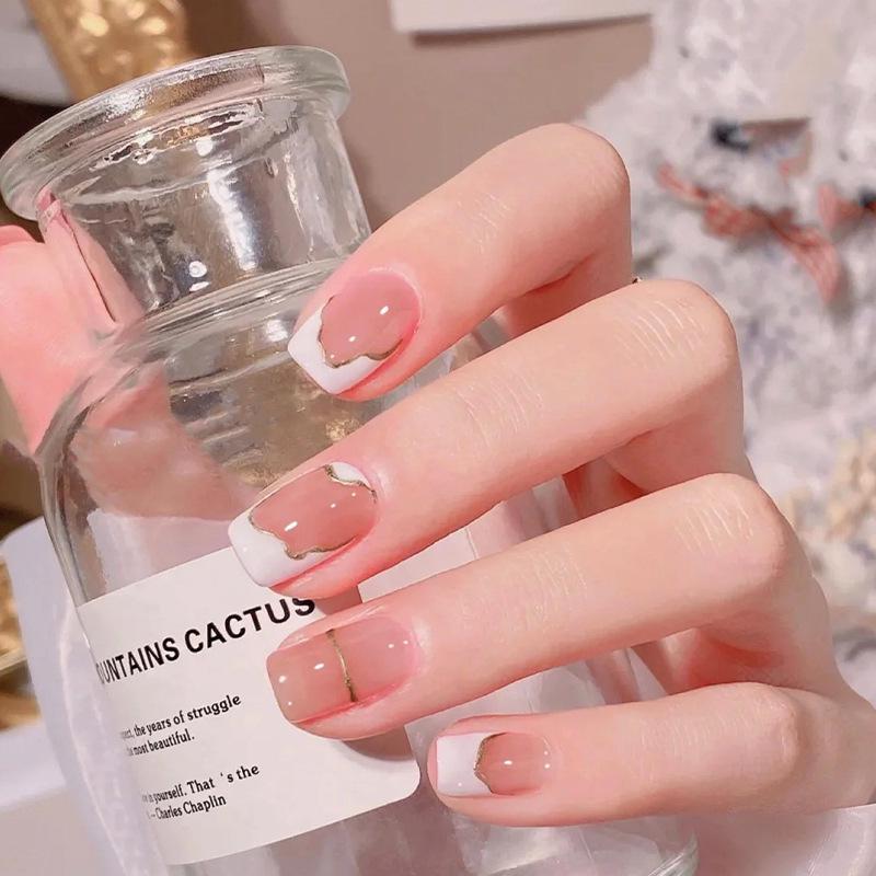 

Nude Transparent Press-On Nail Tips - Reusable and Removable False Nails
