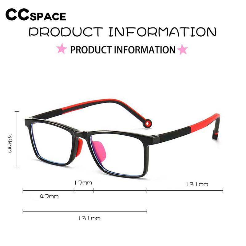 54673 Square Fashion Boy Girls Glasses Frame Flexible Ultralight Kids Optical Clear Silicone Eyeglasses Uv400