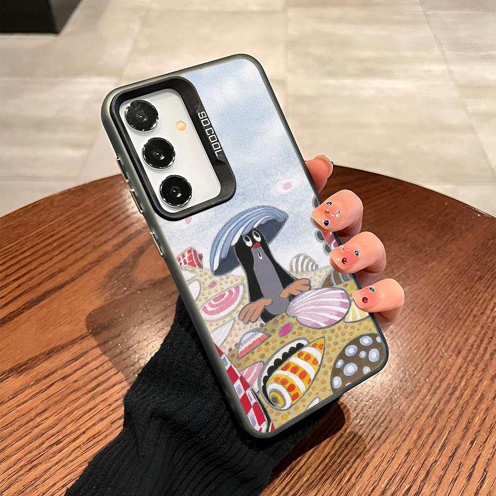 Cartoon Classic Krtek A Kalhotky Phone Case For Samsung Galaxy S25 S24 S23 S22 S21 S20 Note20 Ultra Plus Fe Colored Silver Cover