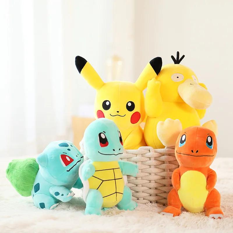 Pokemon Stuff Plush Playthings Cute And Charming Pikachu Pichu Charmander Squirtle Psyduck Anime Gentle Dolls Doll Children Birth Date Xmas Present