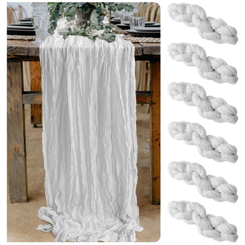 Böhmische frittierte Kringel Tischdecke Hochzeitsfeier Dekoration Falten-Tischfahne Durchsichtiges Vintage Käsetuch Bankett Weihnachts-Bogen Verzierung Tischläufer