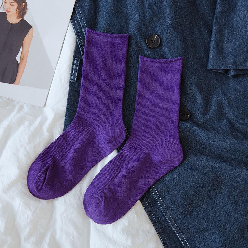 New Arrival Retro Women Lady Cotton Loose Socks Winter In Tube Korean Designer Christmas Socks