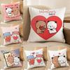Cartoon Bubu & Dudu Lovely Pillow Case Comfort Sofa Bed Silky Elegant Invisible Zipper Decorative Cushion Cover