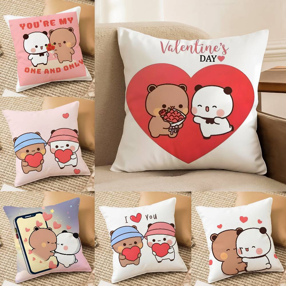 Cartoon Bubu & Dudu Lovely Pillow Case Comfort Sofa Bed Silky Elegant Invisible Zipper Decorative Cushion Cover