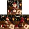 Knitted Christmas Crochet Ornament Kit Handmade with Bell DIY Snowman Making Set Hand-Knit Tree Hanging Bird Crochet Supply Kit