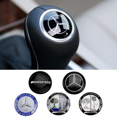 CDR4 27MM Car Gearbox Control Lever Sticker Shift Handle Decals Accessories For Mercedes Benz AMG W204 W205 W203 W212 W213 W201 W210