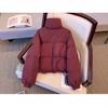 Padded clothes women's short stand-up collar loose casual padded jacket small winter new