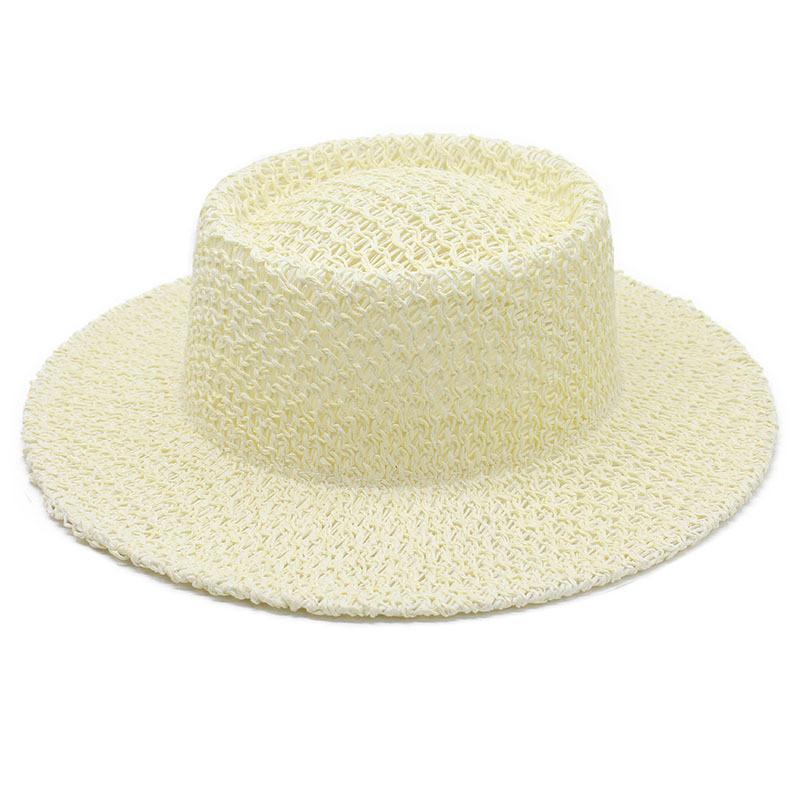 High Quality Panama Straw Fedora Hat With Wide Brim For Sun Protection And Casual Outdoor Style