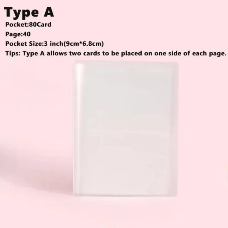 

1 Pc 80/120Pockets Photo Album 3 Inch Transparent Photocard Holder for Mini Album Storage Collect Book Name Card Album