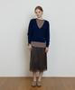 DEPOUND Wool Deep V-Neck Pullover [Blue]